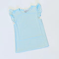 Knit Stripe Flutter Sleeve Shirt BBB