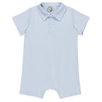 BB* Boy's Short Sleeved Polo Style Collared Romper - Striped