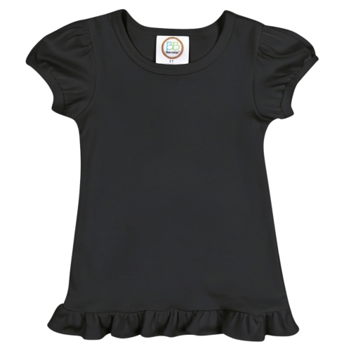 Girl's Short Sleeve Ruffle Tee Shirt BB*