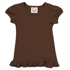 Girl's Short Sleeve Ruffle Tee Shirt BB*