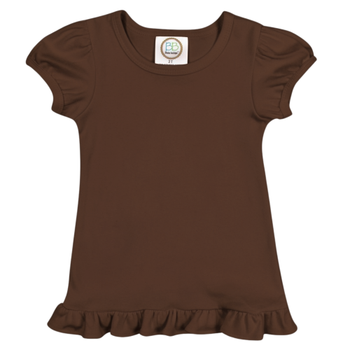Girl's Short Sleeve Ruffle Tee Shirt BB*