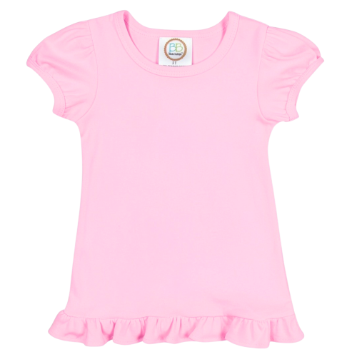 Girl's Short Sleeve Ruffle Tee Shirt BB*