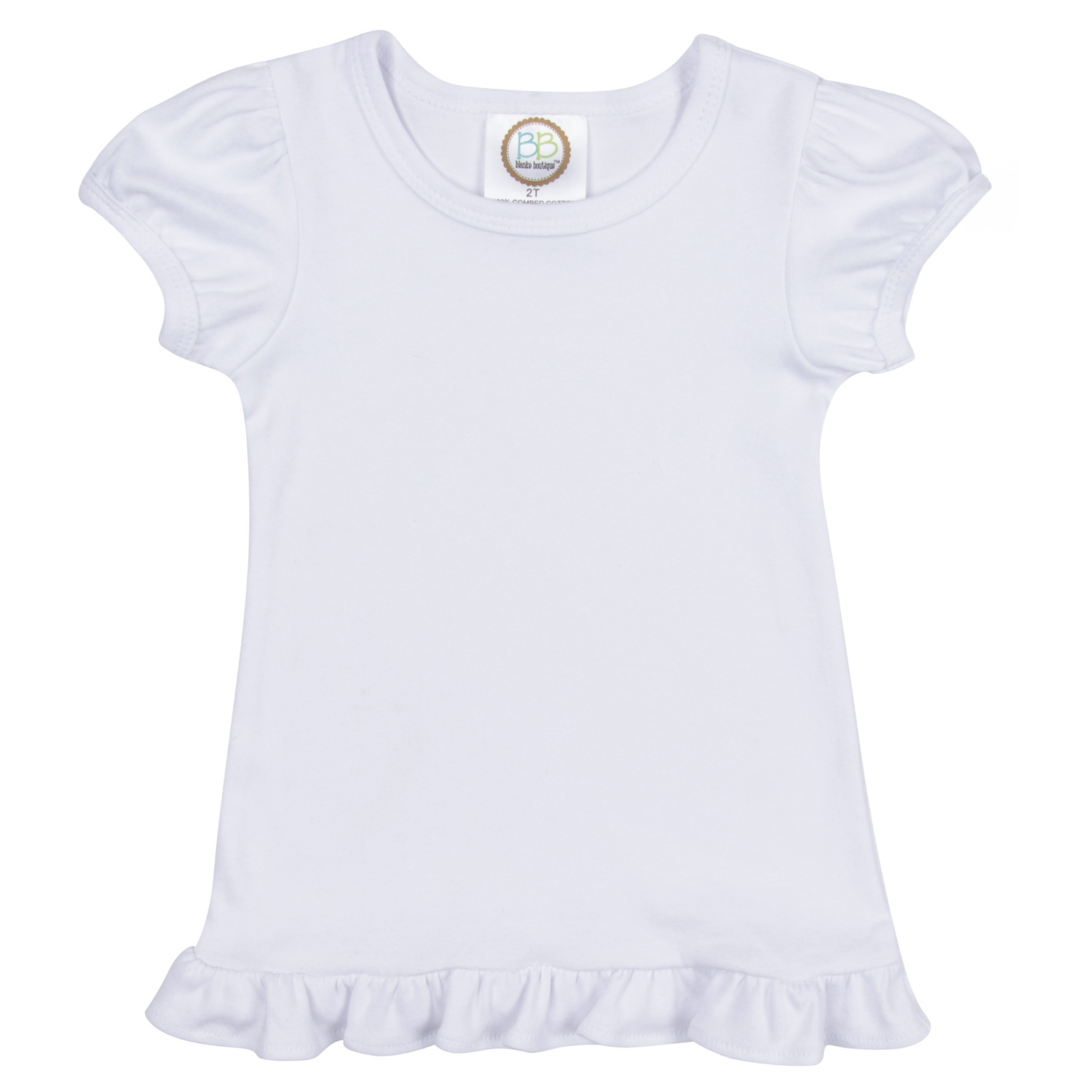 Girl's Short Sleeve Ruffle Tee Shirt BB*