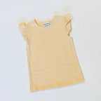Knit Stripe Flutter Sleeve Shirt BBB