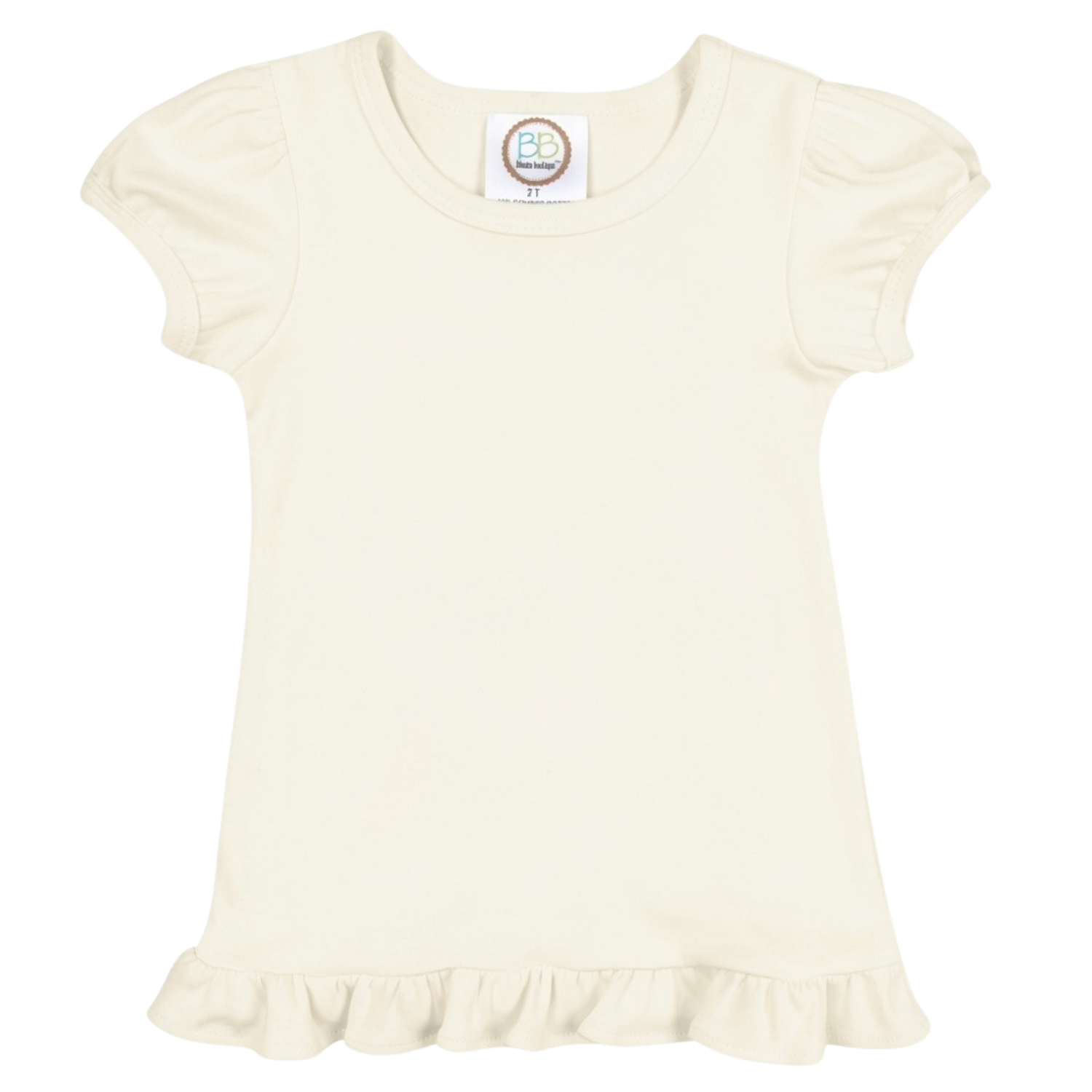 Girl's Short Sleeve Ruffle Tee Shirt BB*