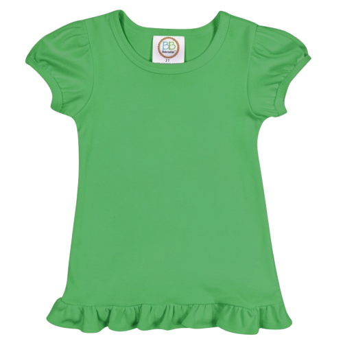 Girl's Short Sleeve Ruffle Tee Shirt BB*