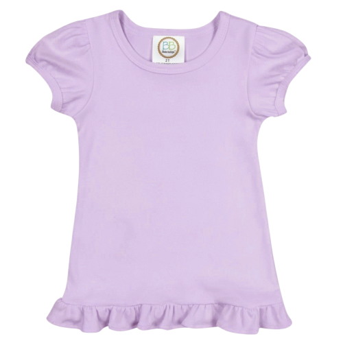 Girl's Short Sleeve Ruffle Tee Shirt BB*