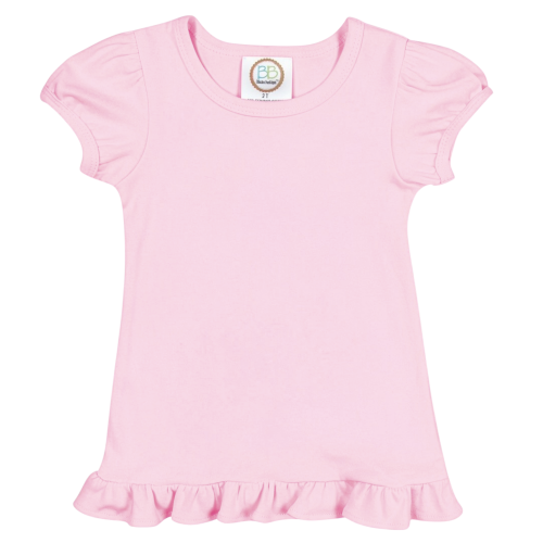 Girl's Short Sleeve Ruffle Tee Shirt BB*