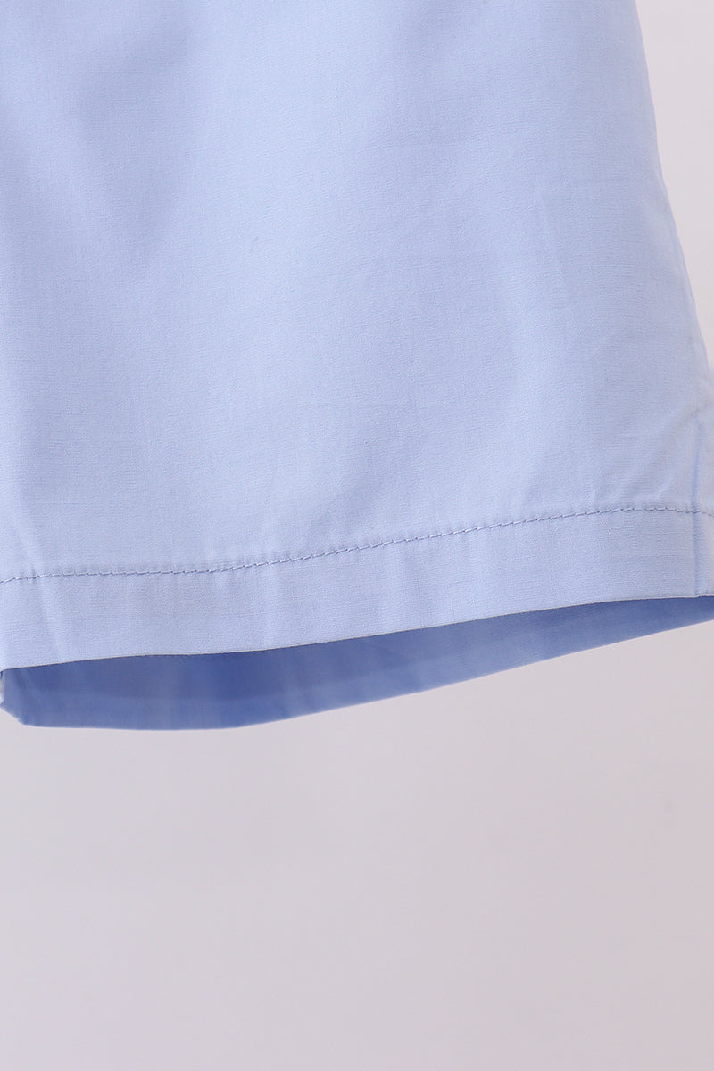 Blue plaid peter pan collar shorts set A&E. *** PRE-ORDER*** SOME SIZES ARE IN STOCK.