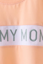 Pink I love my mom embroidery shorts set A&E ***PRE-ORDER*** Waiting on a restock that is on the way