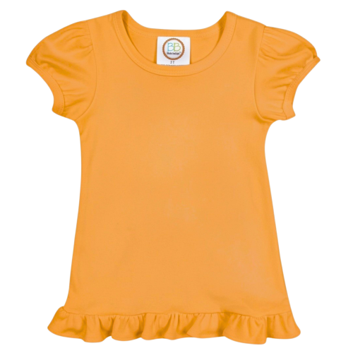 Girl's Short Sleeve Ruffle Tee Shirt BB*