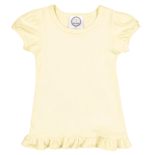 Girl's Short Sleeve Ruffle Tee Shirt BB*