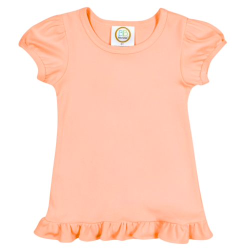 Girl's Short Sleeve Ruffle Tee Shirt BB*