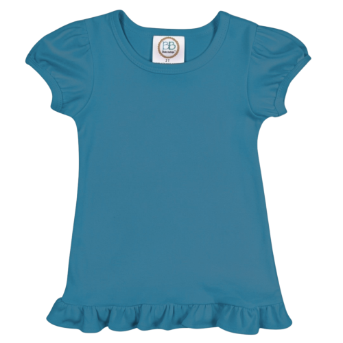 Girl's Short Sleeve Ruffle Tee Shirt BB*