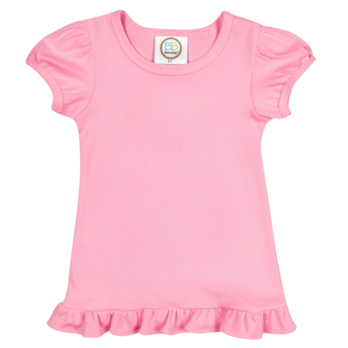 Girl's Short Sleeve Ruffle Tee Shirt BB*