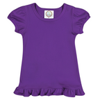 Girl's Short Sleeve Ruffle Tee Shirt BB*