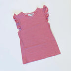 Knit Stripe Flutter Sleeve Shirt BBB
