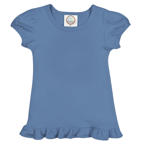 Girl's Short Sleeve Ruffle Tee Shirt BB*