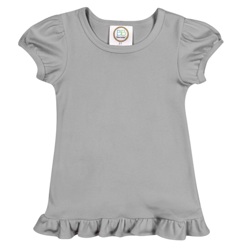 Girl's Short Sleeve Ruffle Tee Shirt BB*