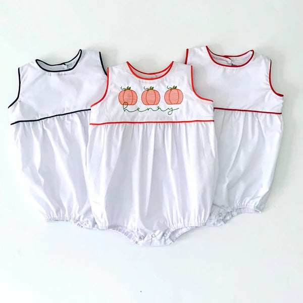 White Bubble with Piped Trim BBB