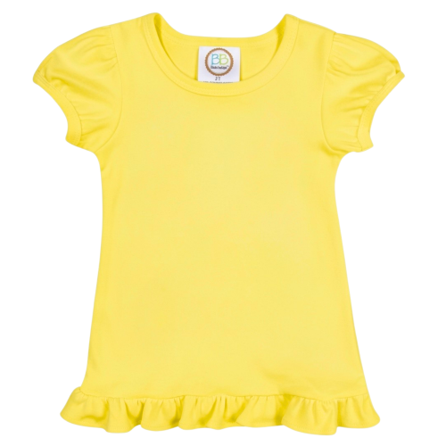 Girl's Short Sleeve Ruffle Tee Shirt BB*