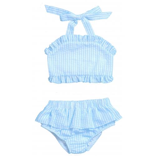 Seersucker Ruffle Bikini BB*