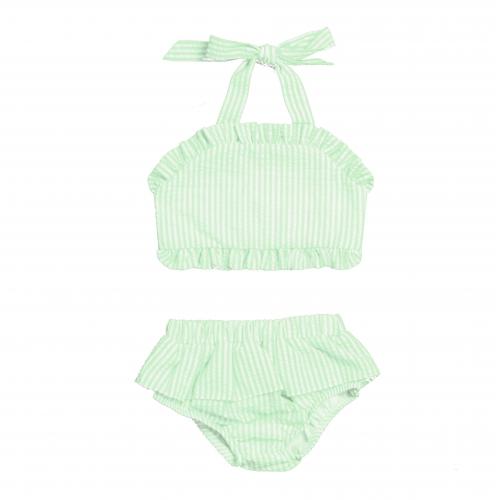 Seersucker Ruffle Bikini BB*