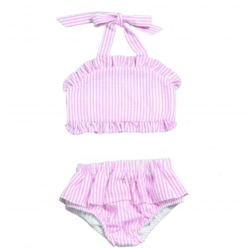Seersucker Ruffle Bikini BB*