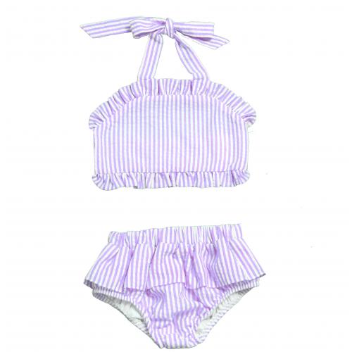 Seersucker Ruffle Bikini BB*